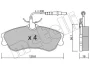 Колодки гальмівні (передні) Citroen Berlingo 96-11/Xsara/Peugeot 306 93-05/Partner 96-15 (+датчики) METELLI Metelli 22-0217-0 (фото 2)