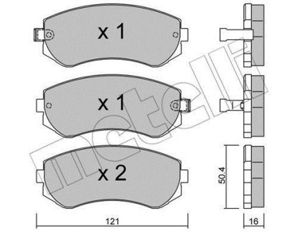 Тормозные колодки (передние/задние) Nissan Almera I/Patrol GR V Wagon 95- 02 Metelli 22-0304-0