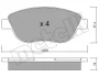 Колодки гальмівні (передні) Citroen C3/C4 02-/Berlingo/Peugeot 307 98-11/Partner 01-08/207 06-15 METELLI Metelli 22-0322-1 (фото 2)