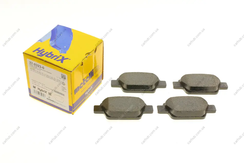 Колодки гальмівні (задні) Fiat Bravo II 07-14/Stilo 01-08/Linea 07-/Multipla 99-10/Lancia Delta 08- METELLI Metelli 22-0323-0 (фото 1)