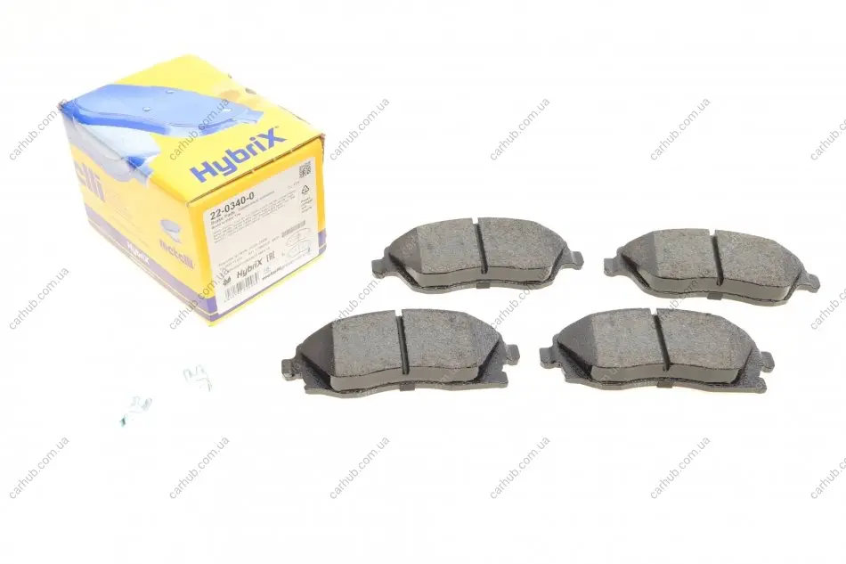 Колодки гальмівні (передні) Opel Combo 01-/Corsa C 00-09/Meriva A 03-10/Tigra 04-10 METELLI Metelli 22-0340-0 (фото 1)