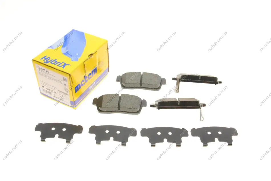 Колодки гальмівні (передні) Chevrolet Cruze 00-08/Subaru Justy 07-/Suzuki Ignis 00-/Nissan Pixo 09- METELLI Metelli 22-0415-0 (фото 1)