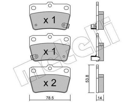 Комплект тормозных колодок (дисковых).) Metelli 22-0431-0 (фото 1)