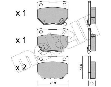 Колодки гальмівні (задні) Subaru Impreza 94- Metelli 22-0501-0 (фото 1)