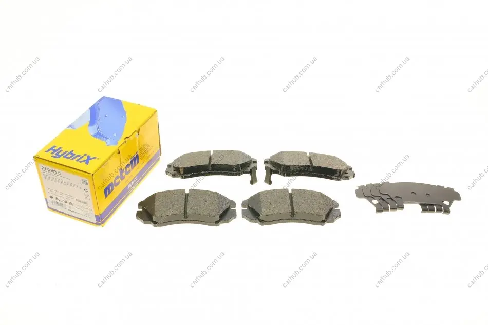 Колодки гальмівні (передні) Hyundai Sonata/Elantra 01-11/ix20 10-/Tucson/Kia Sportage/Carens 04- METELLI Metelli 22-0503-0 (фото 1)