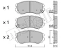 Колодки гальмівні (передні) Hyundai Sonata/Elantra 01-11/ix20 10-/Tucson/Kia Sportage/Carens 04- METELLI Metelli 22-0503-0 (фото 2)