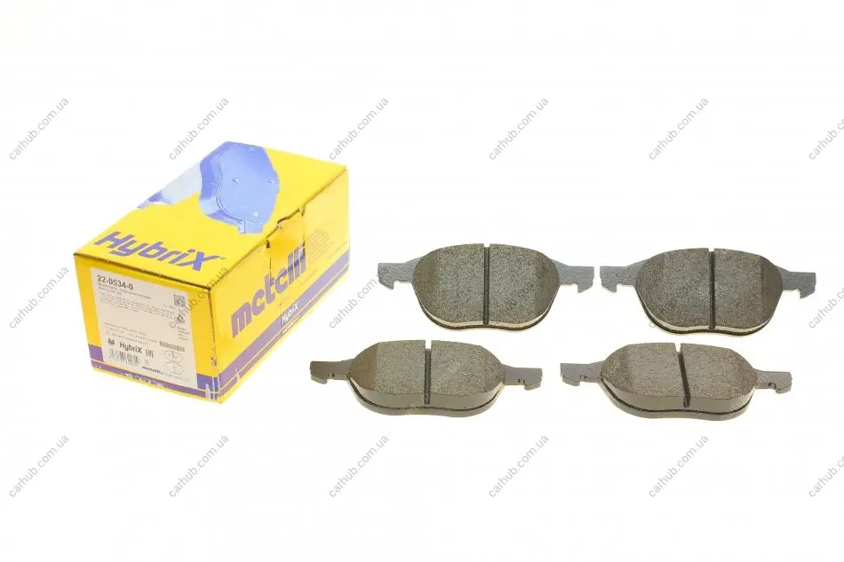 Колодки гальмівні (передні) Ford Connect 13-/C-Max 07-10/Kuga 08-/Focus/Volvo/Mazda 3 04-14/5 05- METELLI Metelli 22-0534-0 (фото 1)