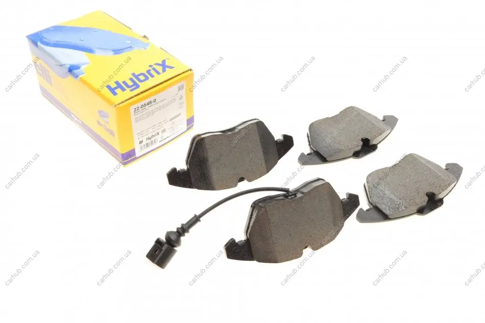 Колодки гальмівні (передні) Audi A3/Skoda Octavia/Fabia/SuperB/VW Caddy/Golf 03- (+датчик) METELLI Metelli 22-0548-0 (фото 1)