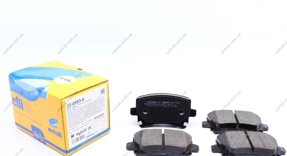Колодки гальмівні (задні) Audi A3/A4/A6/TT/Skoda Octavia/SuperB/VW Caddy/Golf/Passat B6/Touran 03- METELLI Metelli 22-0553-0 (фото 1)