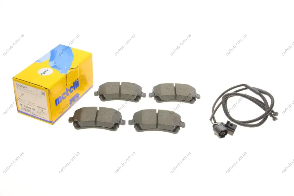 Колодки гальмівні (задні) VW Phaeton 02-16 (з датчиком) METELLI Metelli 22-0554-1 (фото 1)