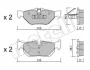 Колодки гальмівні (задні) BMW 1 (E81-82/E87-88)/3 (E90-93) 04-13/X1 (E84) 09-15 METELLI Metelli 22-0642-0 (фото 7)