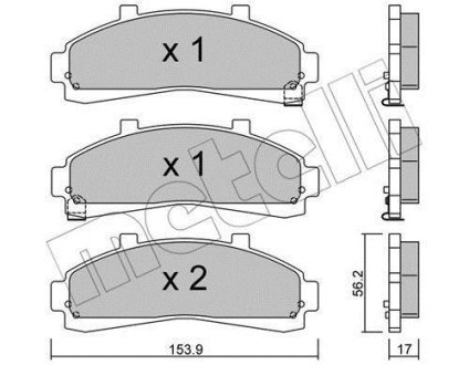 Комплект тормозных колодок (дисковых).) Metelli 22-0683-0 (фото 1)