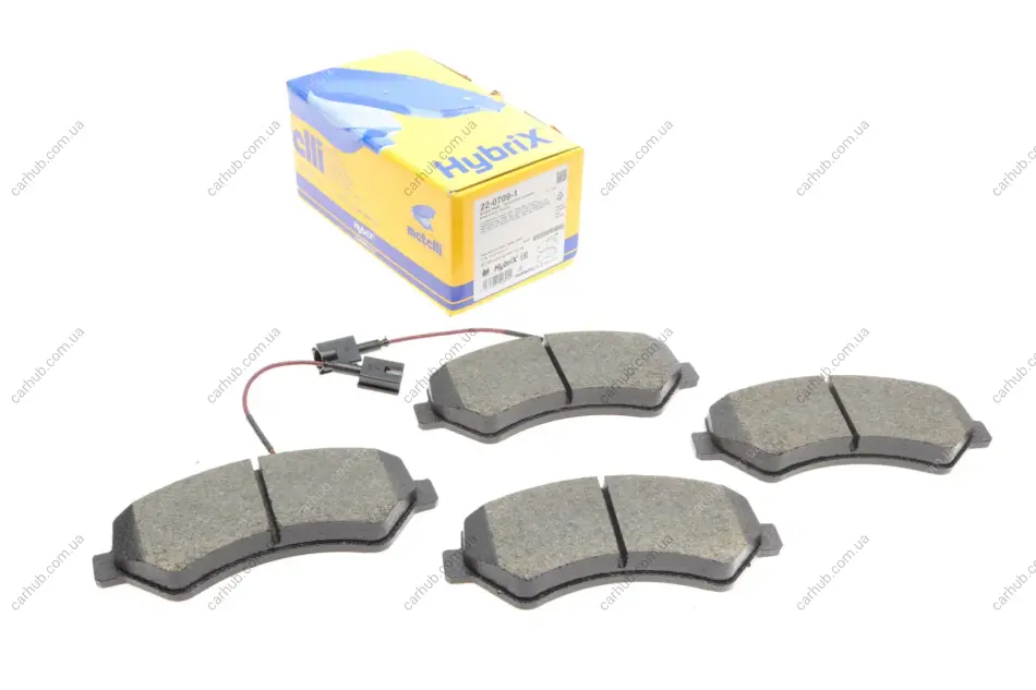 Колодки гальмівні (передні) Citroen Jumper/Fiat Ducato/Peugeot Boxer 06- R16 (з датчиком) METELLI Metelli 22-0709-1 (фото 1)
