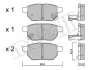 Колодки гальмівні (задні) Toyota Corolla/Auris 06-14/IQ/Urban Cruiser 09-15/Prius 12-/Yaris 05- METELLI Metelli 22-0746-0 (фото 10)