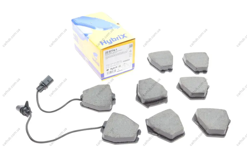 Колодки гальмівні (передні) Audi A4 97-01/A6 97-05/Phaeton 02-08 (+датчики) METELLI Metelli 22-0774-1 (фото 1)