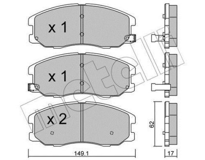 Тормозные колодки (передние) Chevrolet Captiva/Opel Antara A 06- Metelli 22-0778-0