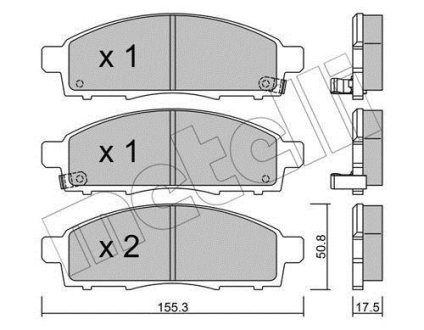 Комплект тормозных колодок (дисковых).) Metelli 22-0791-1