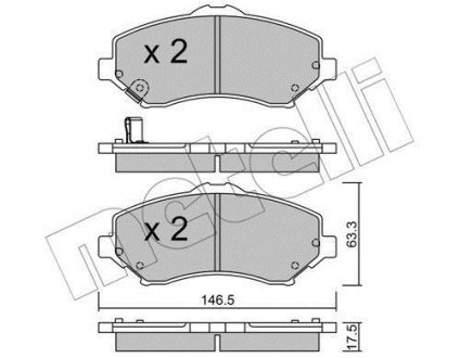 Комплект тормозных колодок (дисковых).) Metelli 22-0862-0 (фото 1)