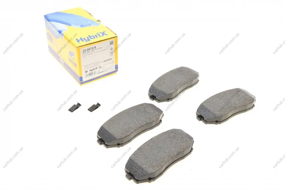 Колодки гальмівні (передні) Mazda CX-7/CX-9/Mitsubishi L200/Pajero Sport 06- METELLI Metelli 22-0872-0 (фото 1)
