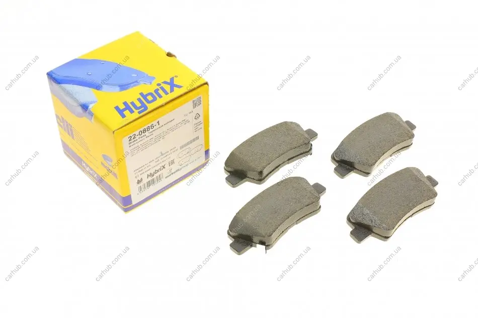 Колодки гальмівні (задні) Kia Sportage/Ceed/Rio/Optima/Hyundai Accent/i10/i20/i30/i40/Elantra 10- METELLI Metelli 22-0886-1 (фото 1)