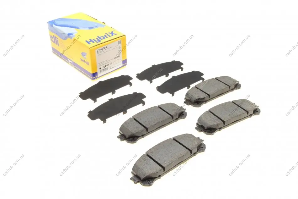 Колодки гальмівні (передні) Toyota Camry 17-/Highlander 07-/Rav4 IV/V/Lexus ES 12-/NX 14-/RX 08- METELLI Metelli 22-0938-0 (фото 1)
