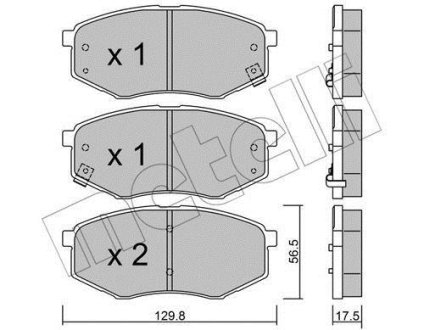 Комплект тормозных колодок (дисковых).) Metelli 22-0942-0