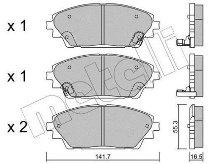 Комплект тормозных колодок (дисковых).) Metelli 22-0992-0