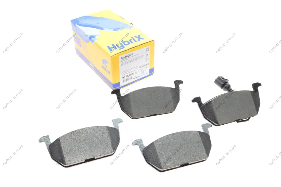 Колодки гальмівні (передні) Seat Leon/Skoda Octavia IV/V/VW Golf VII 12- (+датчик) METELLI Metelli 22-1028-0 (фото 1)