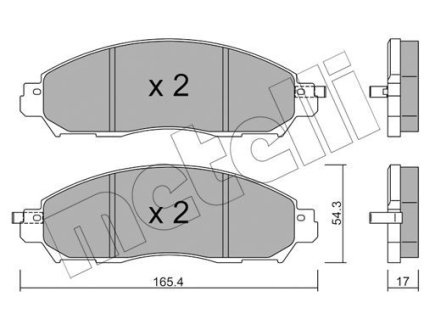 Тормозные колодки (передние) Nissan NP300 Navara 15- Metelli 22-1081-0 (фото 1)