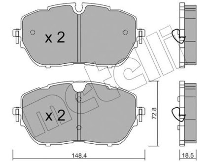 Тормозные колодки (передние) Peugeot 308 II 13-/508 II 18- Metelli 22-1105-0