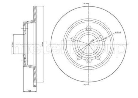 Диск тормозной (задний) VW Sharan/Seat Alhambra 96-10 (268x10) Metelli 23-0404C
