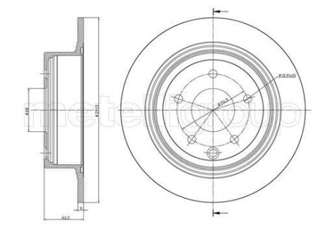 Фото диск гальмівний (задній) Nissan Juke 10-/Qashqai 07- (291.5x9) (з покриттям) Metelli 23-0903C Диск гальмівний (задній) Nissan Juke 10-/Qashqai 07- (291.5x9) (з покриттям) Metelli 23-0903C
