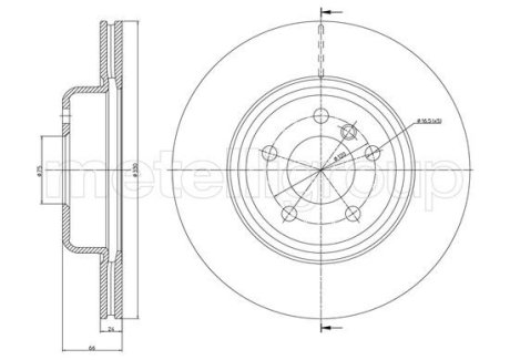 Диск тормозной Metelli 23-1253C