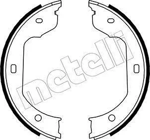 Колодки ручника VW T5 03-/BMW 5 (E39/E60/E61) 98-/7 (E65/E66/E67) 02-/X5 (E53/E70) 00- (185x30) Metelli 53-0019 (фото 1)