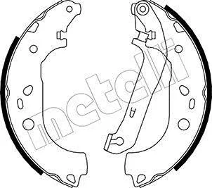 Колодки гальмівні (задні) Ford Focus II 04-/Mazda 3 03-09 (барабанні) (228.6x43) Metelli 53-0142