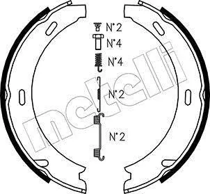 Колодки ручника MB 190 (W201)/C-class (W202/W203)/E-class (W124/W210) 82-07 (164x20) Metelli 53-0233K (фото 1)