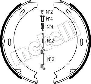 Колодки ручника MB 190 (W201)/C-class (W202/W203)/E-class (W124/W210) 82-07 (164x20) Metelli 53-0233K