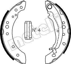 Колодки гальмівні (задні) Smart ForFour 04-06/Mitsubishi Colt 04-12 (барабанні) (203.2x39) Metelli 53-0266 (фото 1)
