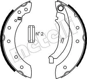 Колодки гальмівні (задні) Peugeot 106/206/306/Renault Clio/Laguna 93- (барабанні) (203x38) (Lucas) Metelli 53-0350