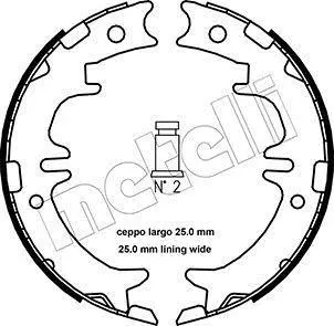 Колодки ручника Lexus GS/IS/LS/RX/SC 93-15/Toyota Highlander/Rav4 94-07/Mitsubishi Pajero III 08- (190x45) Metelli 53-0439 (фото 1)