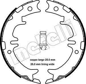 Колодки ручника Lexus GS/IS/LS/RX/SC 93-15/Toyota Highlander/Rav4 94-07/Mitsubishi Pajero III 08- (190x45) Metelli 53-0439