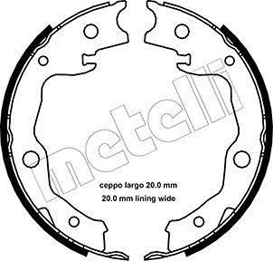 Колодки ручника Nissan X-Trail 07-/Qashqai 07-/Toyota Rav 4 III 05- (172x32) Metelli 53-0450