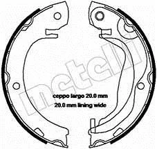 Колодки ручника Toyota Corolla 01-09/Verso 09-18 (180x32) Metelli 53-0453