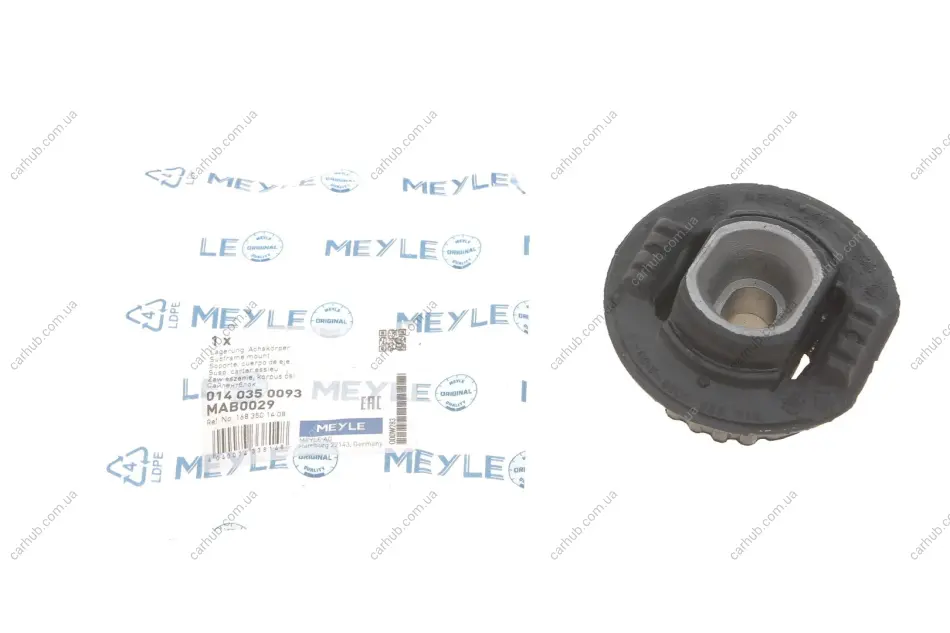 Сайлентблок балки (задньої) MB A-class (W168/169) MEYLE 014 035 0093 (фото 1)