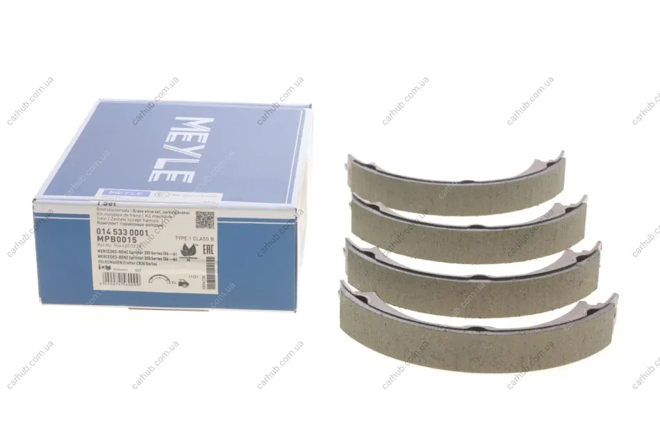 Колодки ручника MB Sprinter/VW Crafter 06- (180x25) MEYLE 014 533 0001 (фото 1)