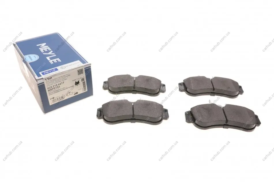 Колодки гальмівні (передні) Nissan Almera II/Primera 1.5D-2.0D 90-06 MEYLE 025 215 4617 (фото 1)