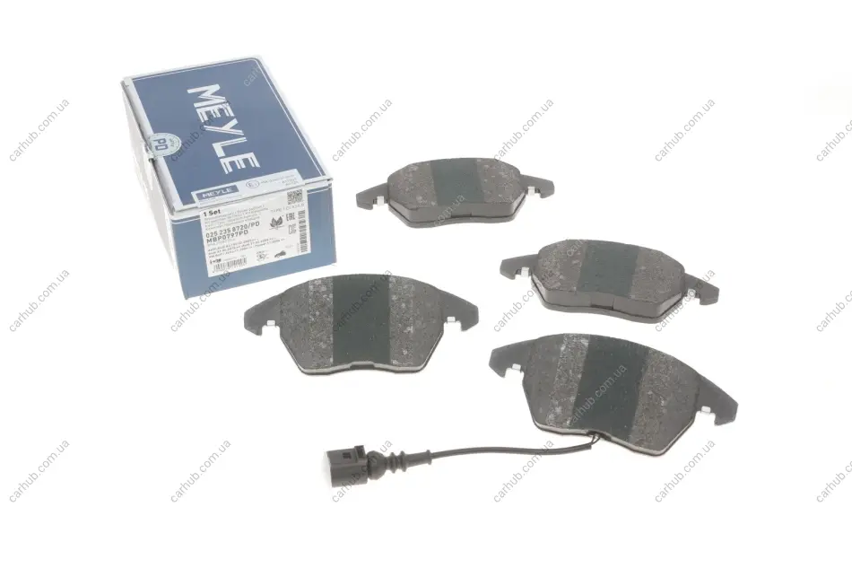 Колодки гальмівні (передні) VW Caddy III/Golf/Jetta/Passat/Skoda Fabia/Octavia/SuperB 04- MEYLE 025 235 8720/PD (фото 1)