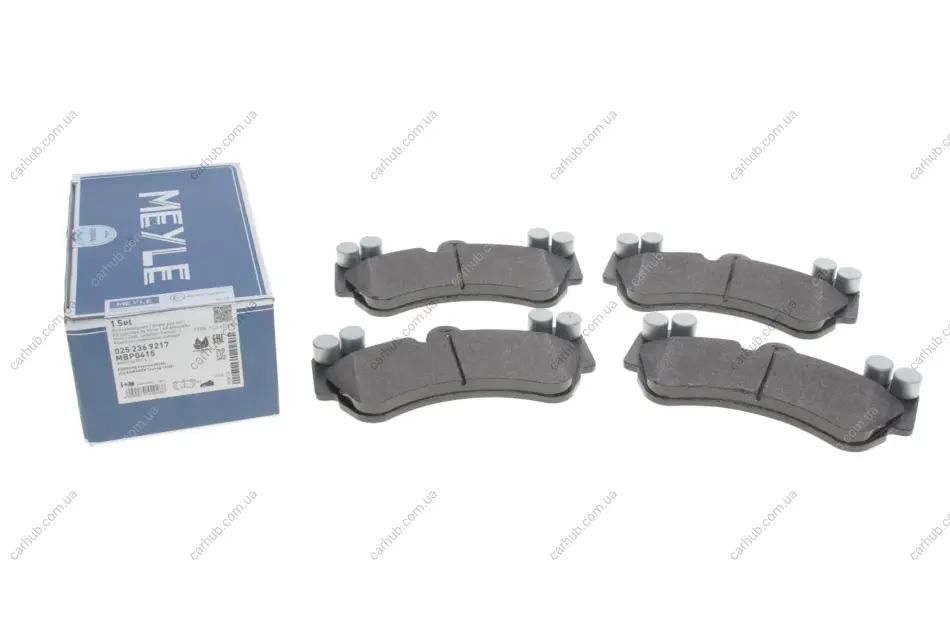 Колодки гальмівні (передні) Porsche Cayenne/VW Touareg 02-10 (Brembo) (190.2.x99.1x16.1) MEYLE 025 236 9217 (фото 1)