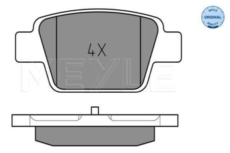 Колодки гальмівні (задні) Alfa Romeo Mito/Fiat BravoII/Stilo/Lancia Delta III 99- MEYLE 025 237 1415