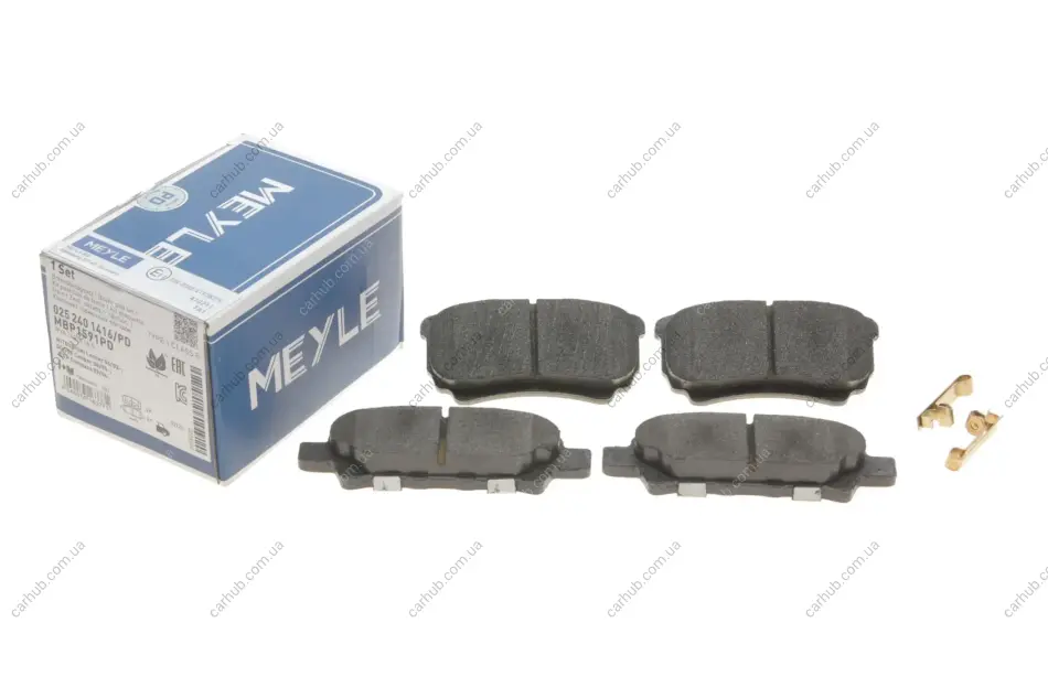 Колодки гальмівні (задні) Mitsubishi Outlander/Lancer 01- (Akebono) MEYLE 025 240 1416/PD (фото 1)